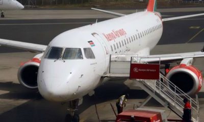 Kenya Airways plane at the JKIA