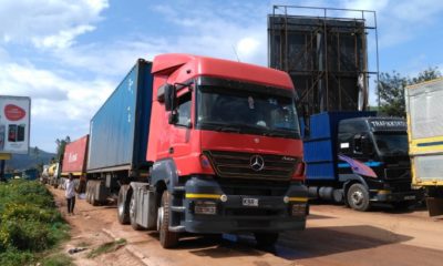 Roadside trucks parking