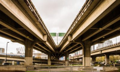 A newly built viaduct.