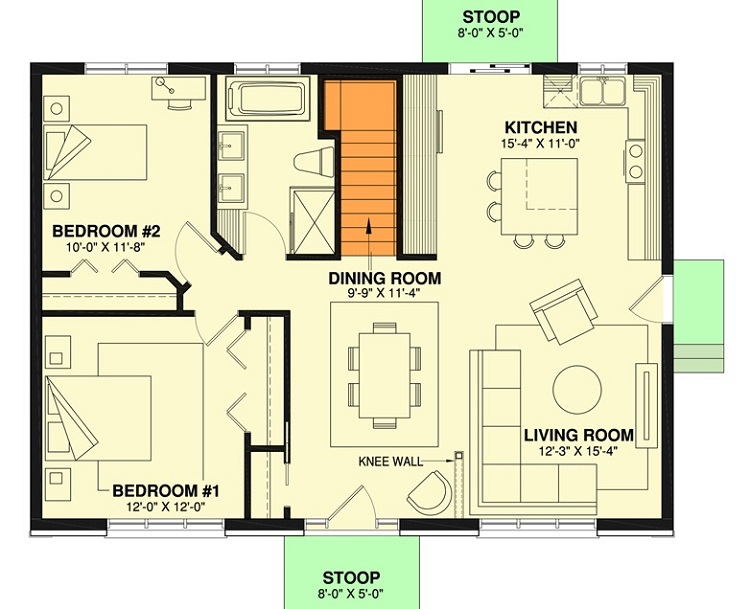 2 Bedroom House Plans Floor Plan Floor Roma